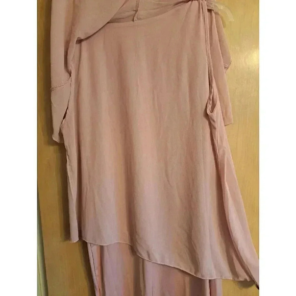 Shein Women's  Curve Pink Pullover Tiered Summer Dress Short Sleeves 2XL - Picture 5 of 7
